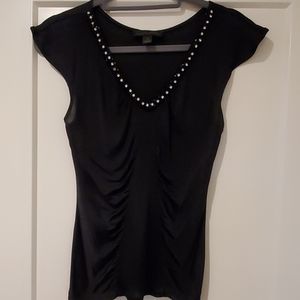Express Design Studio Black Dressy V-Neck